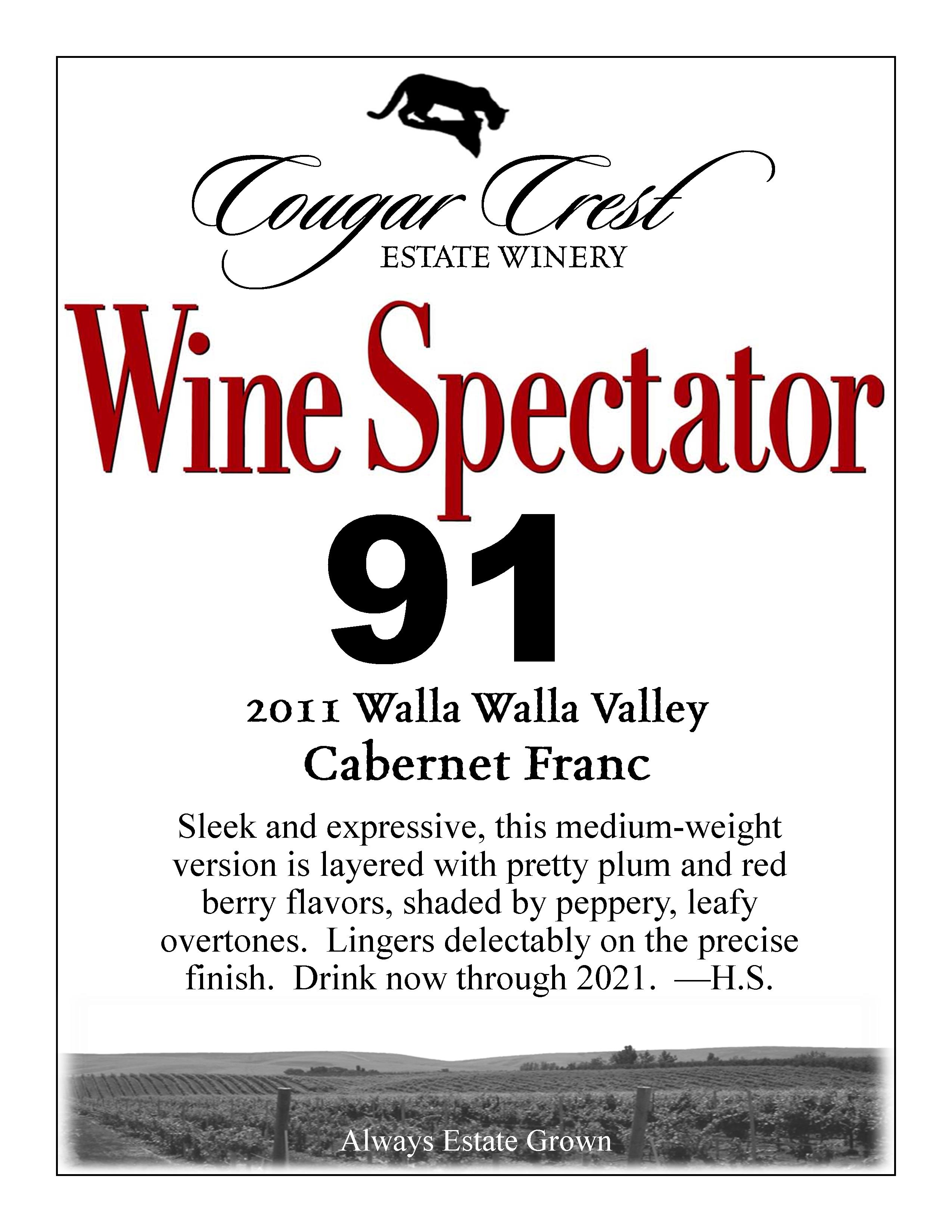 2011 Cab Franc Wine Spectator